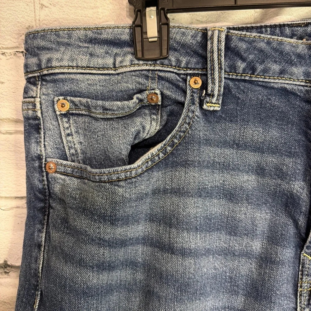 American Eagle Airflex Athletic Straight Blue Stretch 5-Pocket Men's Jeans 34X32